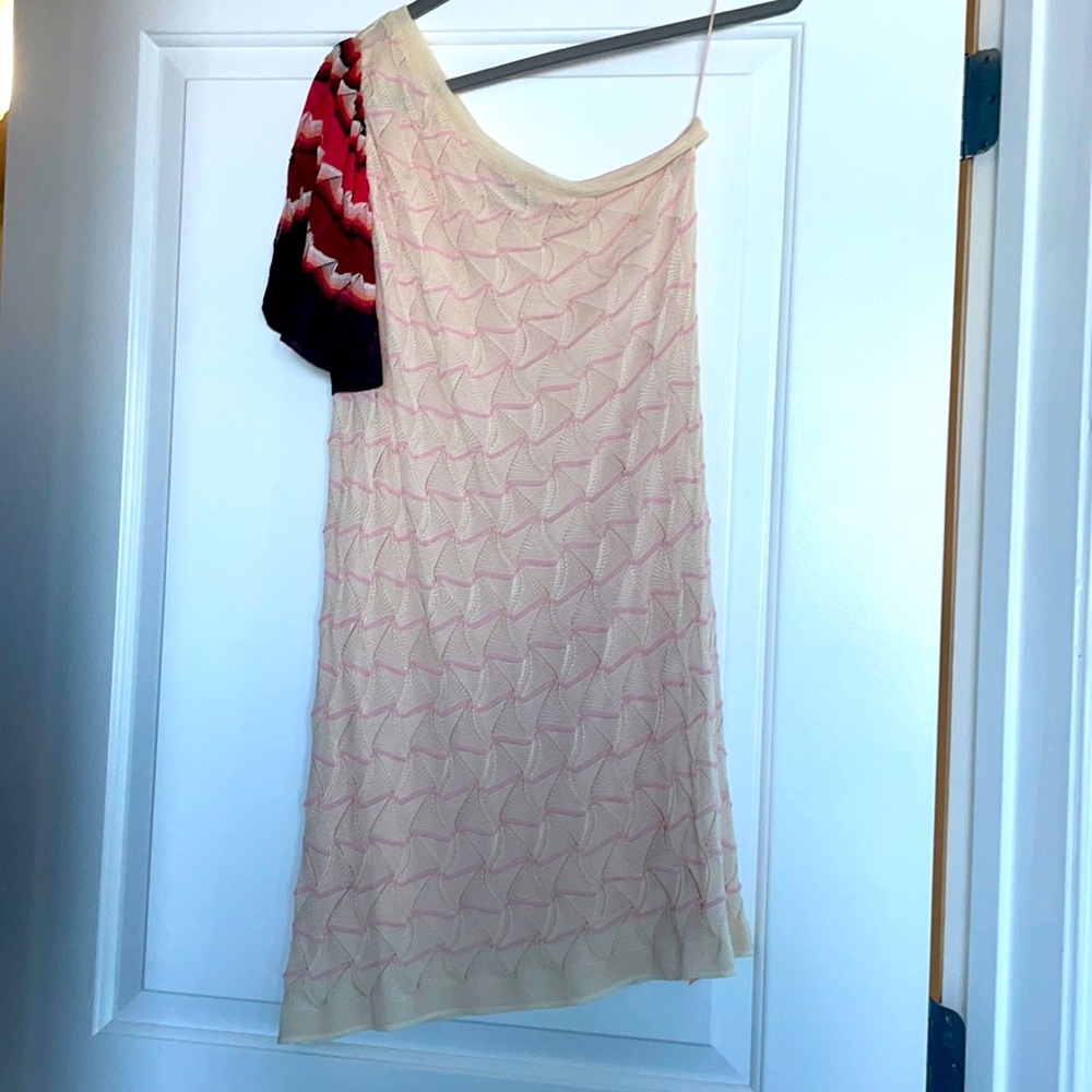 Missoni pink ombré one shoulder dress